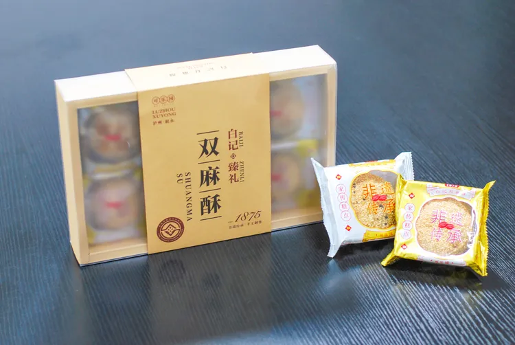 泸州市非物质文化遗产可乐园白记双麻酥白记甑礼6个装（伴手礼）