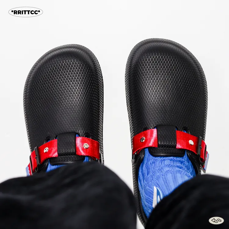RRITTCC"赛车风"勃肯拖鞋EVA防水外穿包头男女款懒人一脚蹬厨师鞋