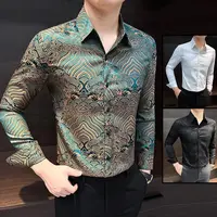 【BHAK・香港奢品高定】男士花衬衫长袖春秋款2025新款男装上衣服