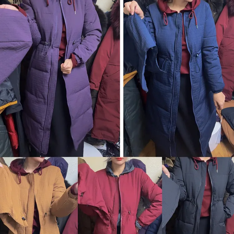 女装中长款戴帽子56629