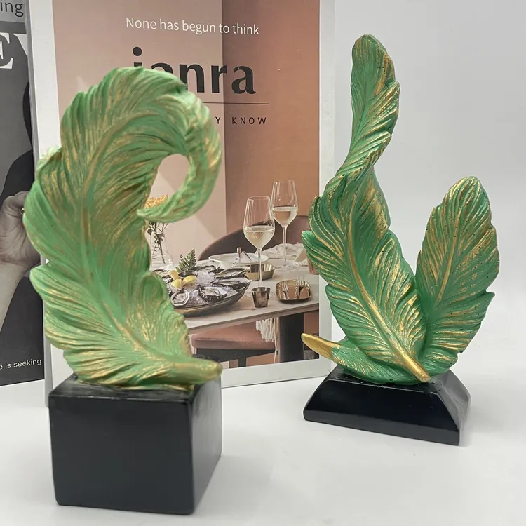 创意摆件家居装饰羽毛装饰用于家居客厅玄关软装饰