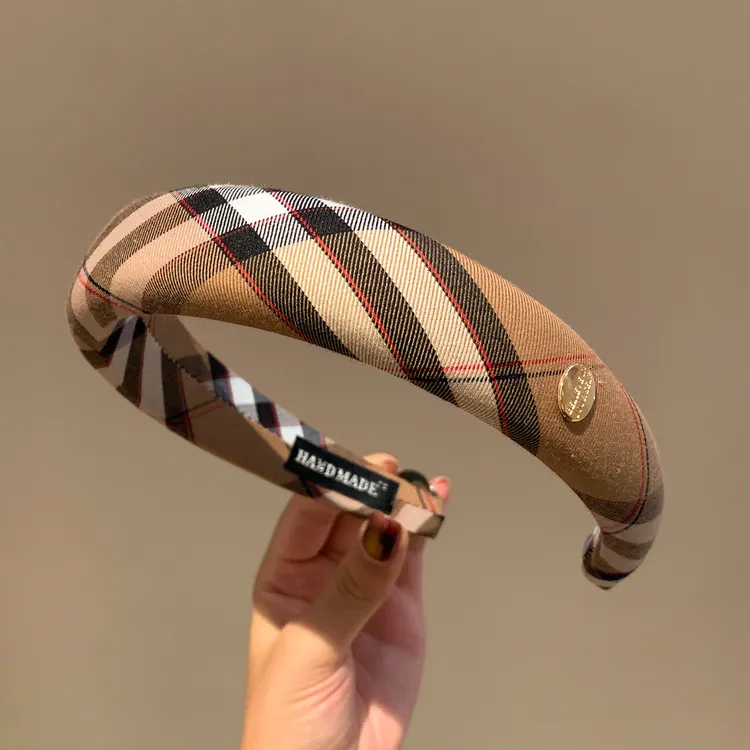 气质英伦风条纹宽边发箍女外出百搭高颅顶头箍洗脸化妆发卡头饰