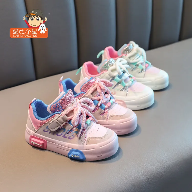 蜡比小星儿童板鞋女童鞋子时尚休闲鞋低帮女孩运动鞋2025秋季新款