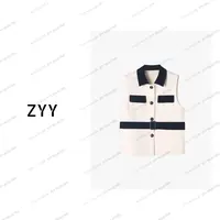 ZYY【浪漫伦敦】2025S/S新品小香风撞色外套千金感马甲X25QMJ04198