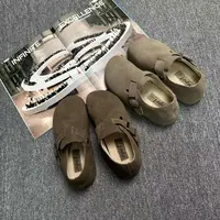 2191余小鱼 两色时尚百搭保暖冬季带跟勃肯鞋厚底女鞋