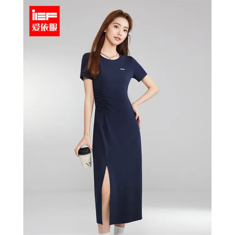 IEF/爱依服连衣裙2025夏季新款韩版时尚休闲通勤风显瘦连衣长裙