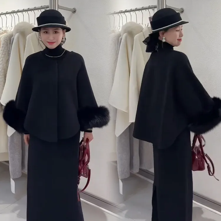 2025秋冬新款时尚显瘦气质网红高档套装女高级百搭宽松大码两件套