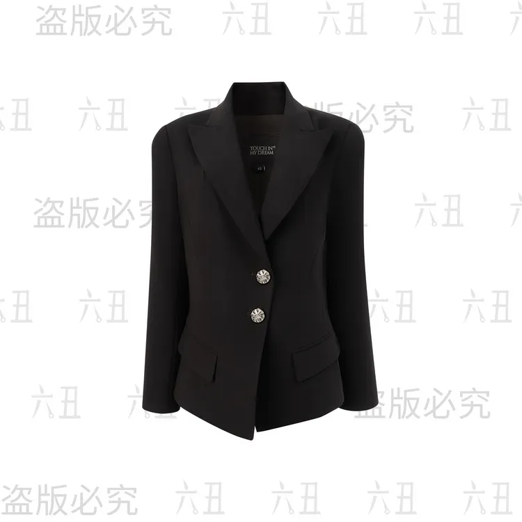【六丑】新款时尚气质职场通勤修身显瘦两粒扣西装外套503AWT0111
