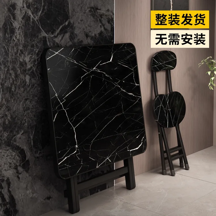 折叠桌子家用餐桌夜市便携摆摊四方桌小户型出租屋饭桌宿舍写作业