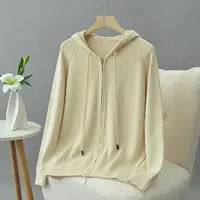 连帽冬季圆领长袖毛针织衫常规插肩袖针织