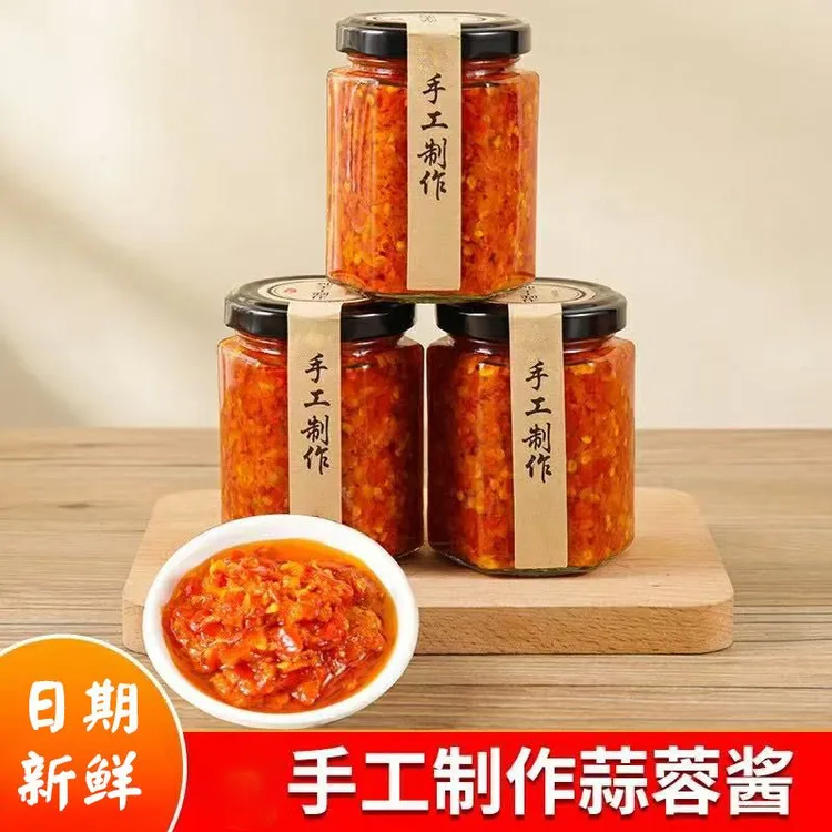 广东肠粉蒜蓉辣椒酱自制特辣正宗无添加下饭猪脚饭手工潮汕农家