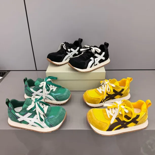 2025新款磨砂皮拼接单层网面丑萌鞋夏季款透气舒适运动休闲鞋