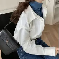 时尚气质简约百搭翻领女士长袖衬衫