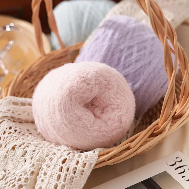 柔软亲肤手工毛线织围巾帽子钩织编织糯叽叽线团100g云朵慕斯编织