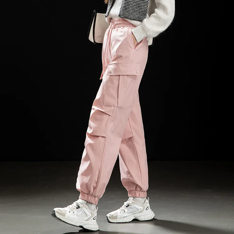 白鸭绒工装羽绒裤女外穿棉裤冬季2025新款防寒东北零下40冲锋裤子