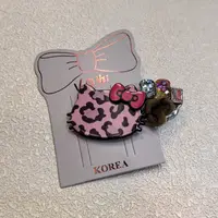 C209粉色豹纹KT猫咪爱心闪闪泡菜款边夹