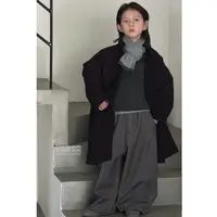 【冬品】CHOOSEMORE“黑灰调调”港风廓形中长款棉服拼色针织衫牛仔裤