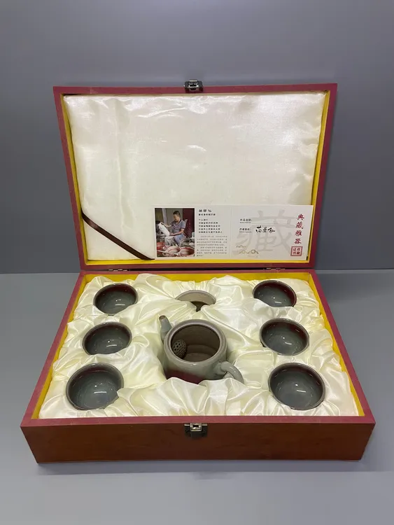 钧瓷冰裂功夫茶具套装适合家庭泡茶使用