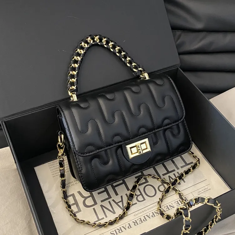 2025春夏新款女包高级感绣线菱格链条包时尚百搭单肩斜挎包小方包