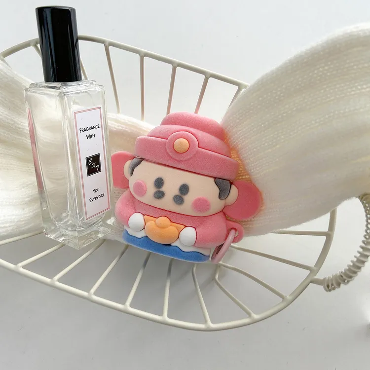 秋冬植绒可爱卡通财神爷适用airpodspro3保护套airpod4苹果耳机壳