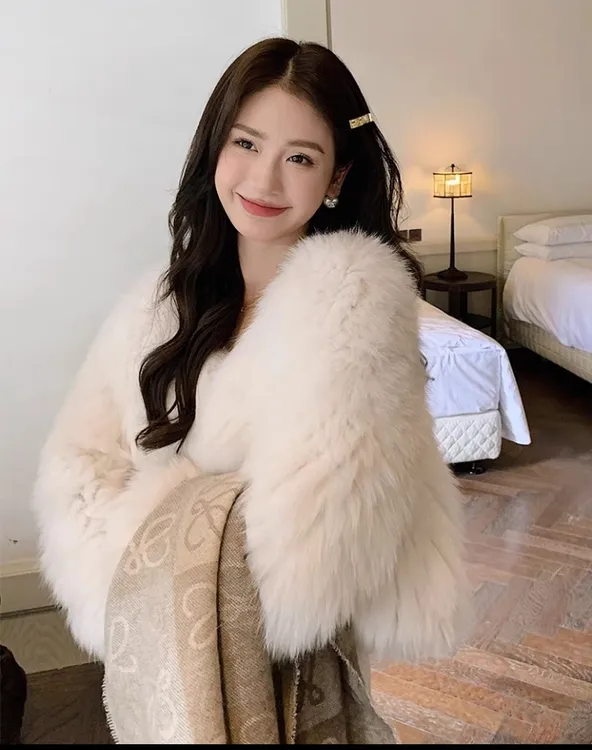 LM狐狸毛皮草202587冬季外套女短款显瘦高腰年轻款小个子