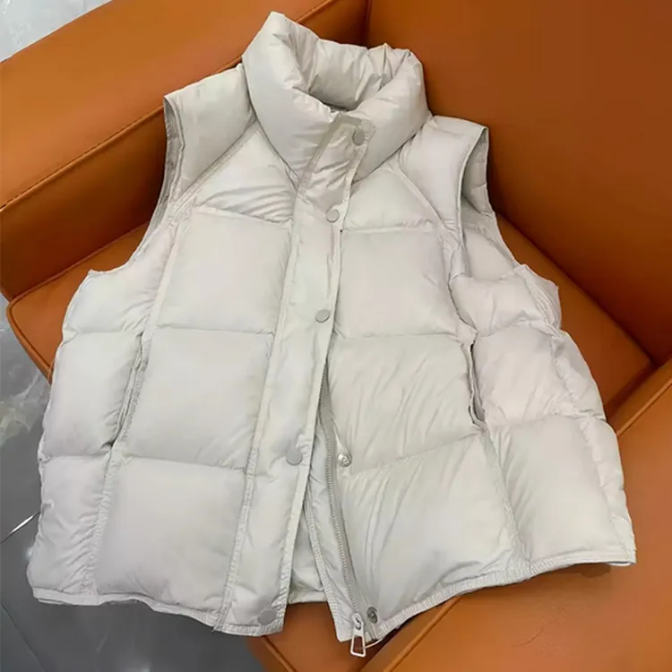 2025秋季新款韩版宽松高级感显瘦衣服女拉链设计感立领无袖马甲