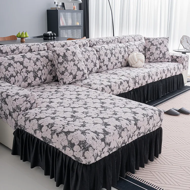 裙边花宁沙发套罩全包万能套2025新款四季通用加厚盖布防滑沙发垫