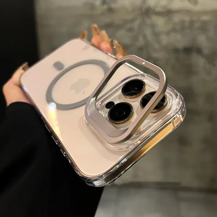 镜头支架适用iPhone17promax透明磁吸16pro手机壳14/13硬壳15pro