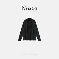 NILICO【温颂】法式优雅羊毛极简廓形气质柔软开衫外套