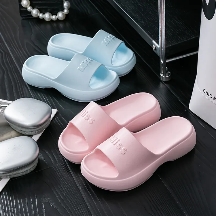 厚底拖鞋女士增高夏季2025新款家居室内防滑外穿EVA舒适凉拖鞋D