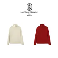 MN-【糯言】100绵羊毛慵懒宽松高领套头针织上衣 JH50063