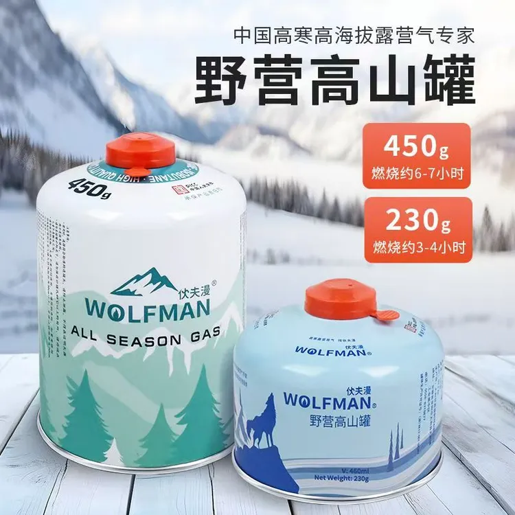 户外高原专用小瓶气罐便携扁气罐野外大瓶瓦斯丁烷气体露营煤气罐