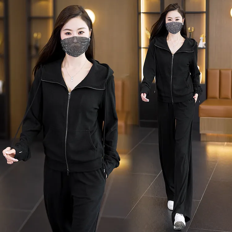 休闲宽松时尚套装女2025年秋季新款大码女装洋气显瘦气质两件套