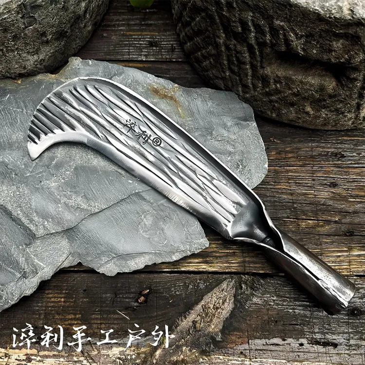 炮弹钢手工锻打砍柴刀户外开路砍刀农用镰刀劈柴树专用柴刀竹刀商品图