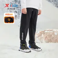 特步少年梭织运动长裤男女秋冬加绒保暖舒适676426669052