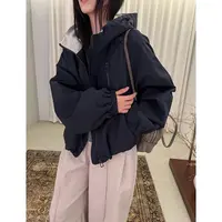 婷～连帽冲锋衣上衣短款