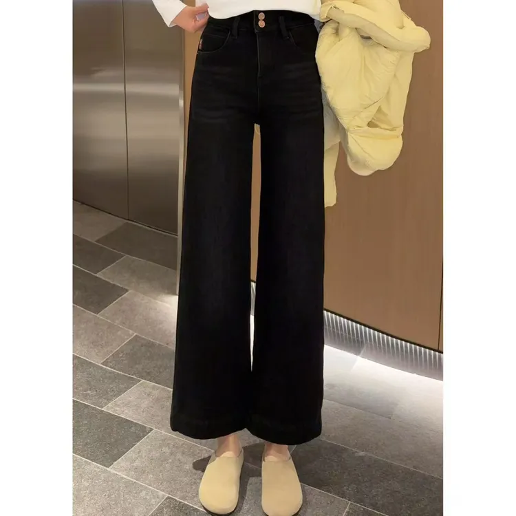 【复古纳米黑牛仔裤】小允姐姐2025新款时尚气质牛仔裤