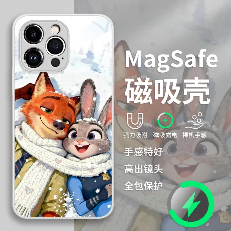 适用冬日尼克朱迪高级感苹果17promax/iPhone16磁吸Magsafe无线充