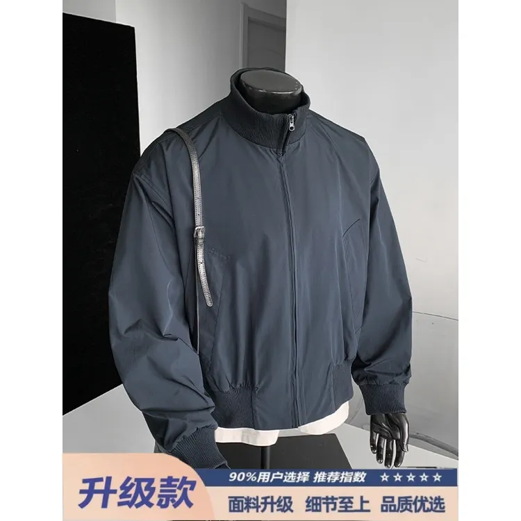 美式bomber飞行员夹克外套男款春秋季cleanfit廓形短款痞帅棒球服