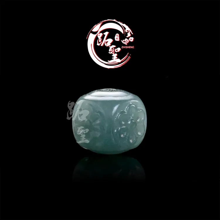 8MM翡翠格桑花方珠单珠文玩椰蒂手串手链配饰配珠顶珠散珠