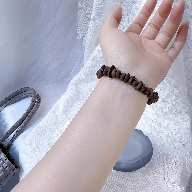 非金属木质手链 【老板先闻】简约百搭咖啡豆嘎嘎香手工手串气质