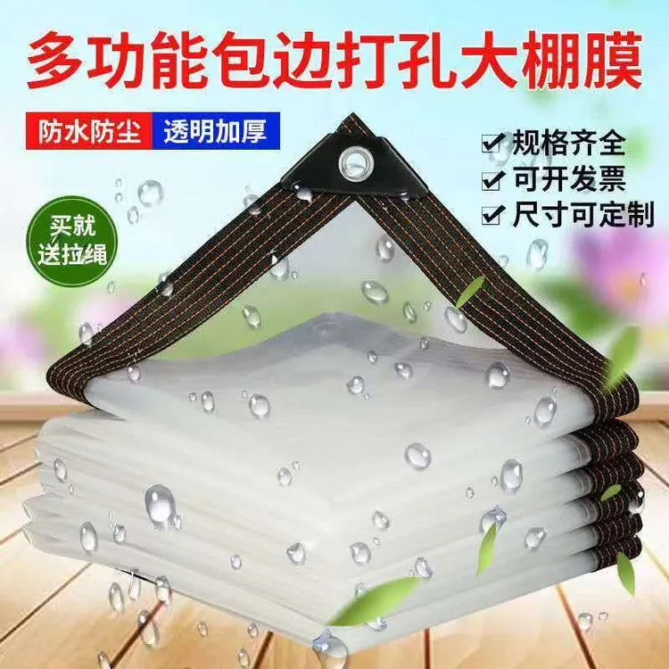 包边打孔塑料膜大棚膜 透明防雨布多肉花卉加厚挡雨防水布 塑料布