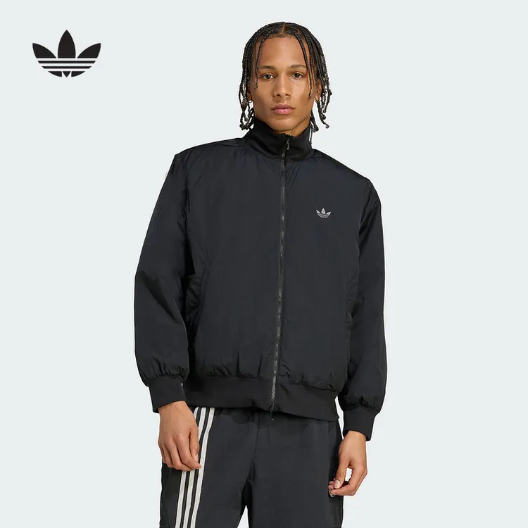 adidas阿迪达斯三叶草男梭织立领棉服冬飞行员夹克外套JX7783