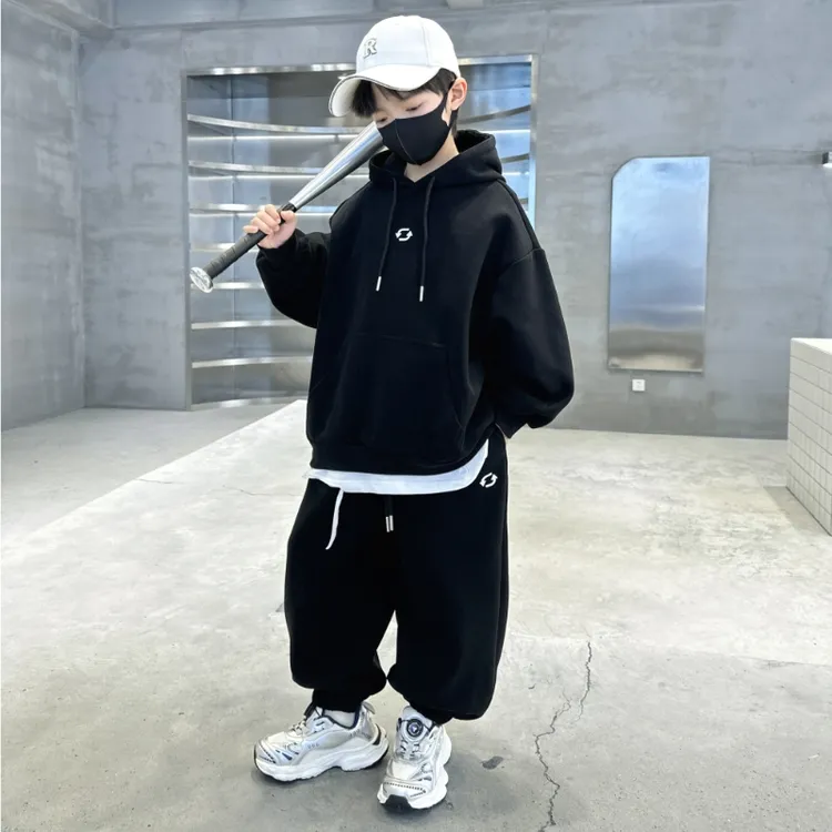男童套装春秋款2025秋季新款痞帅大儿童秋装卫衣运动服潮帅气时髦