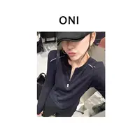 OUNI “ 橘光漫窗 “ 小拉链设计感 ~ 纯色长袖T