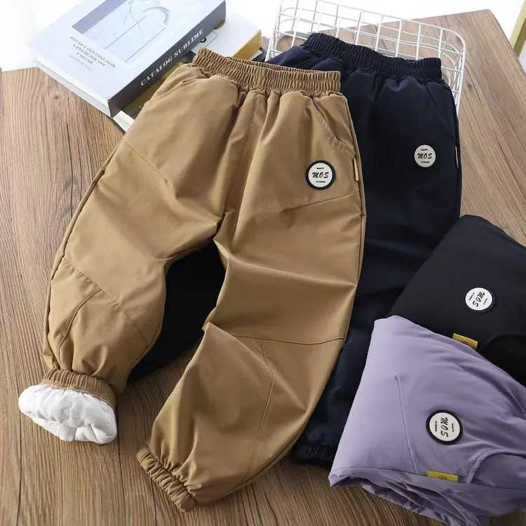 【一条过冬】儿童冬季夹棉轻便透气棉裤2025年冬季新款中大童长裤子