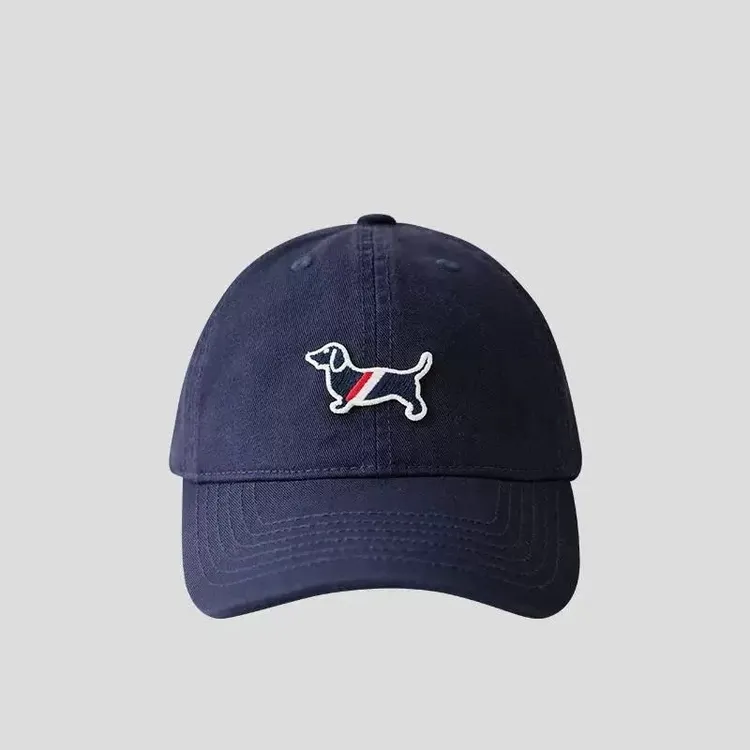 TB腊肠狗高品质水洗棒球帽子男女软顶有型显脸小鸭舌帽遮阳帽