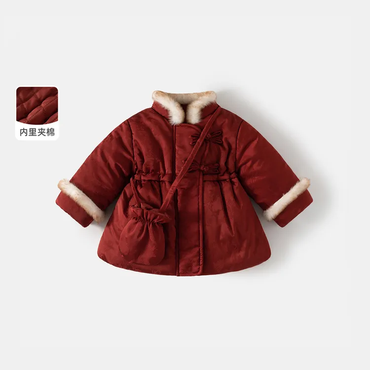 女童棉服冬装2025新款宝宝新年棉衣儿童国风棉袄夹棉新中式拜年服