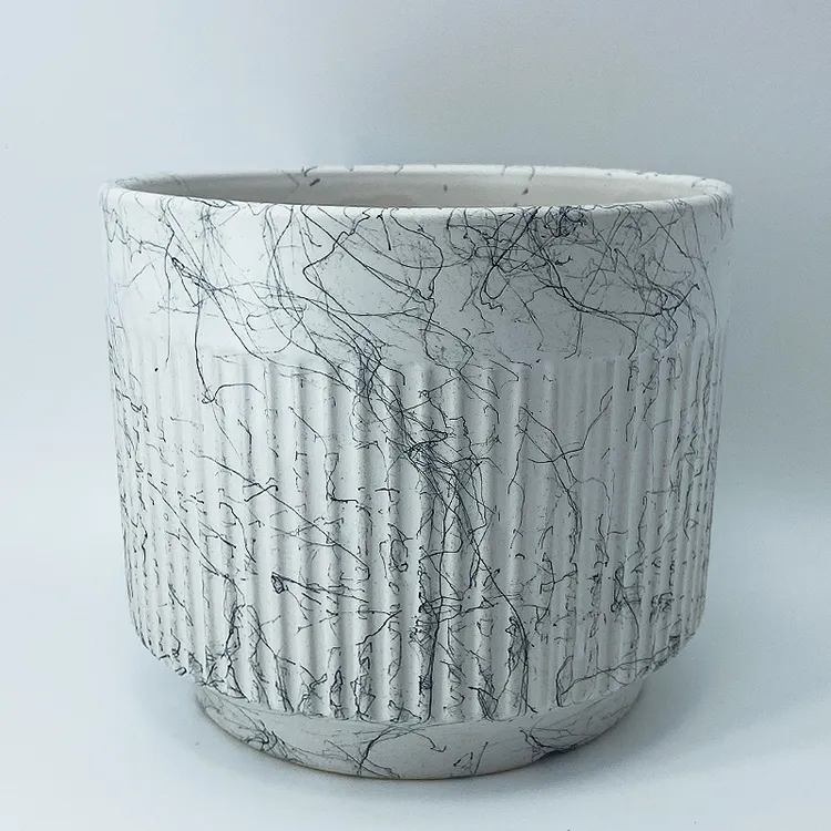 北欧简约陶瓷花盆大号口径家用室内多肉花盆绿萝蝴蝶兰发财树盆栽