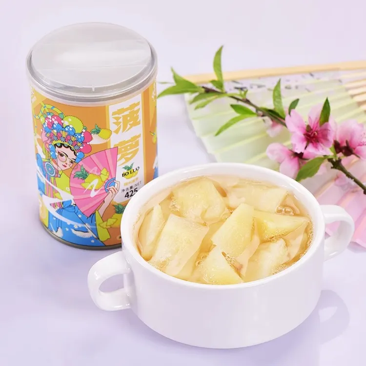 菠萝罐头425g罐装整箱包邮糖水菠萝水果罐头餐饮新鲜水果罐头零食